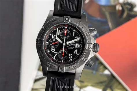 breitling skyland avenger m13380 limited edition black steel chronograph watch|Breitling skyland blacksteel.